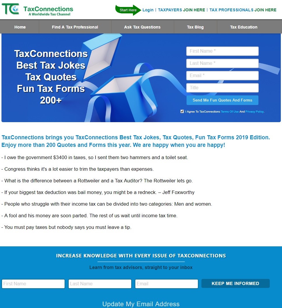 jokes landing page